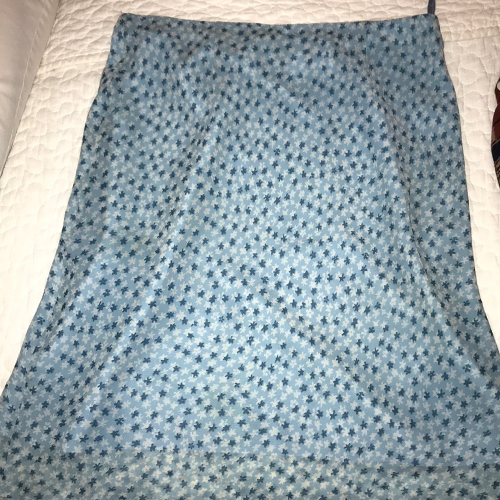 Blue floral skirt